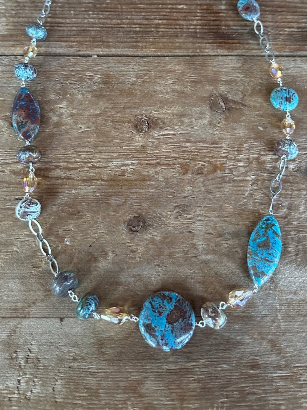 ✨ Boho-Chic Imperial Jasper Statement Necklace - Picture 12 of 15